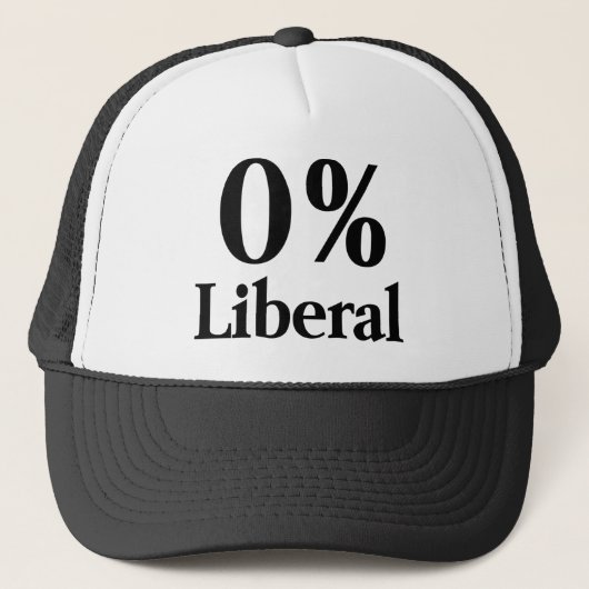 0%の自由主義者 キャップ (正面)