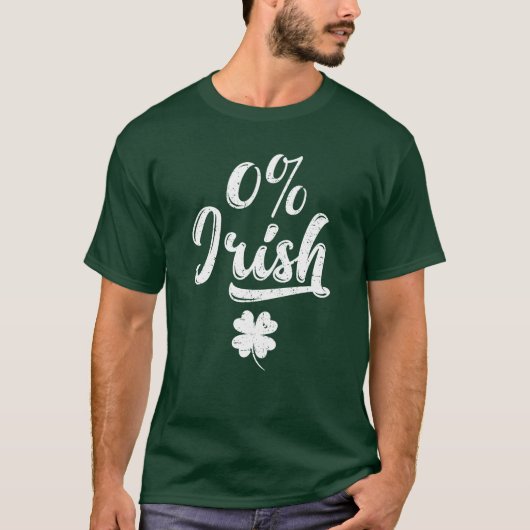 0% アイルランド人 セントパトリック Tシャツ (正面)
