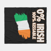 0%アイルランド語100%キス可能 フリースブランケット (正面(横))