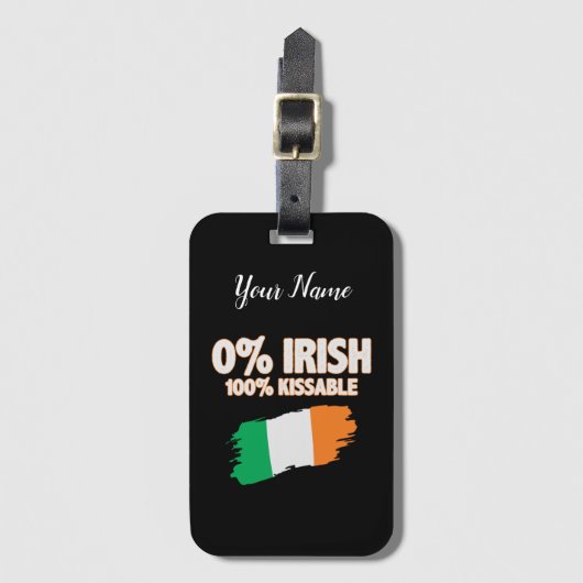0%アイルランド語100%キス可能 ラゲッジタグ (正面縦)