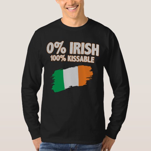 0%アイルランド語100%キス可能 Tシャツ (正面)