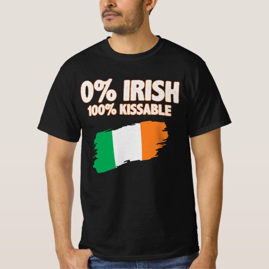 0%アイルランド語100%キス可能 Tシャツ (正面)