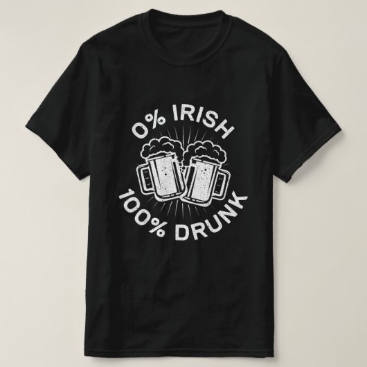 0%アイルランド100%サン飲パトリックの日1 Tシャツ (デザイン正面)