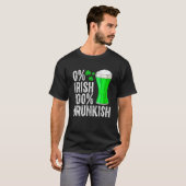 0%アイルランド100%酔っおもしろい払い恋人St Pat Tシャツ (正面フル)