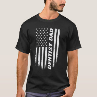 0 アメリカ国旗 歯科医 父親 7月4日 父の日 Tシャツ