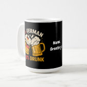 0%ドイツ人100%飲オクトーバーフェストビおもしろいール愛好家 コーヒーマグカップ (正面左)