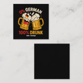 0%ドイツ人100%飲オクトーバーフェストビおもしろいール愛好家 スクエア名刺 (正面/裏面)