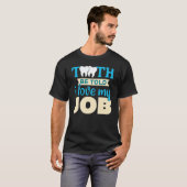 0 ホワイト きれいな歯の歯科医 医師 3 Tシャツ (正面フル)