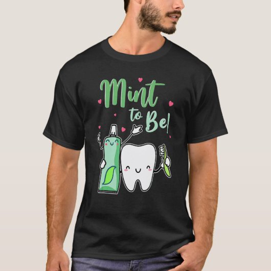 0 ミントで面白い歯磨き粉 & 歯科医 バレ Tシャツ (正面)