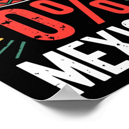 0%メキシカンおもしろいシャツメンズウィメンズシンコデマヨソム ポスター (角)