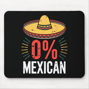 0%メキシカンおもしろいシャツメンズウィメンズシンコデマヨソム マウスパッド