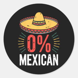 0%メキシカンおもしろいシャツメンズウィメンズシンコデマヨソム ラウンドシール