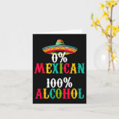 0%メキシコのテキーラSombrero Cinco De カード (黄色い花)