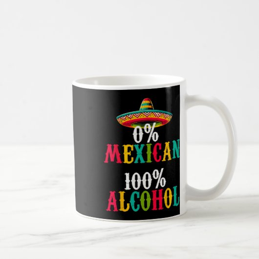 0%メキシコのテキーラSombrero Cinco De コーヒーマグカップ (右)
