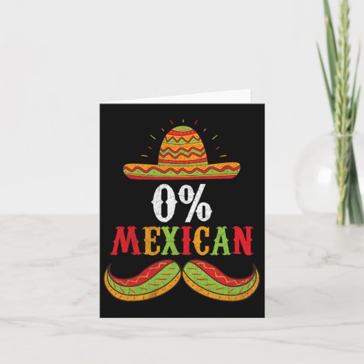 0%メキシコシンコデマヨフィエスタソンブレロおもしろいボーイ カード (正面)