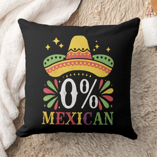 0% メキシコ人 0パーセント 面白いシンコデマヨ クッション (ブランケット)