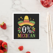 0% メキシコ人 0パーセント 面白いシンコデマヨ スタンダードカクテルナプキン (インサイチュ)