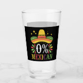0% メキシコ人 0パーセント 面白いシンコデマヨ タンブラーグラス (正面)
