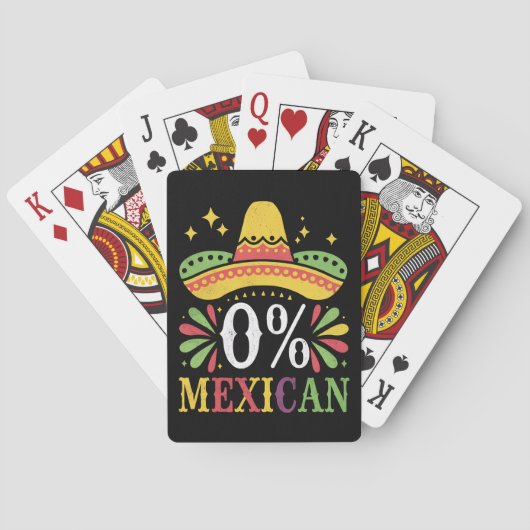 0% メキシコ人 0パーセント 面白いシンコデマヨ トランプ (裏面)
