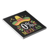 0% メキシコ人 0パーセント 面白いシンコデマヨ ノートパッド (アングル)