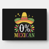 0% メキシコ人 0パーセント 面白いシンコデマヨ フォトプラーク (正面)