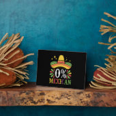 0% メキシコ人 0パーセント 面白いシンコデマヨ フォトプラーク (側面)