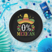 0% メキシコ人 0パーセント 面白いシンコデマヨ ペーパープレート (パーティー)