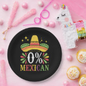 0% メキシコ人 0パーセント 面白いシンコデマヨ ペーパープレート (パーティー)