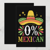0% メキシコ人 0パーセント 面白いシンコデマヨ 招待状 (正面/裏面)