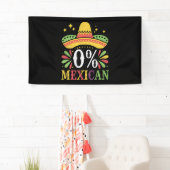 0%メキシコ人 0パーセント 面白いシンコデマヨ 横断幕 (インサイチュ)