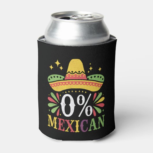0% メキシコ人 0パーセント 面白いシンコデマヨ 缶クーラー (缶正面)