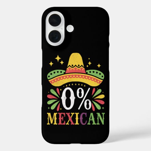 0%メキシコ人 0パーセント 面白いシンコデマヨ Case-Mate iPhoneケース (裏面)