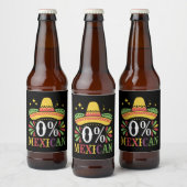 0% メキシコ 五月五日節 ジョーク ビールラベル (ボトル)