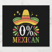 0% メキシコ 五月五日節 ジョーク ビールラベル (シングルラベル)