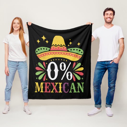 0% メキシコ 五月五日節 ジョーク フリースブランケット (インサイチュ)