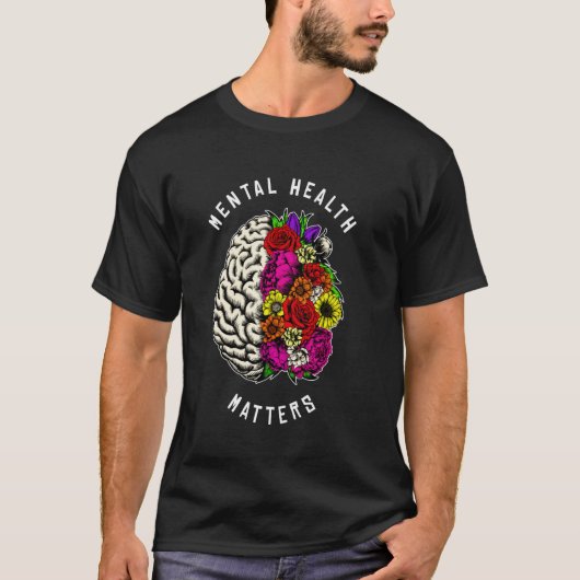 0 メンタルヘルスの大切さ 脳の病気啓発 ポ Tシャツ (正面)