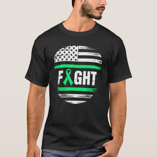 0 メンタルヘルス啓発 アメリカ国旗 戦う ヴィンテージ Tシャツ (正面)