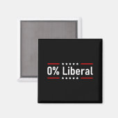0% リベラル - ゼロパーセント表明 マグネット (正面/裏面)