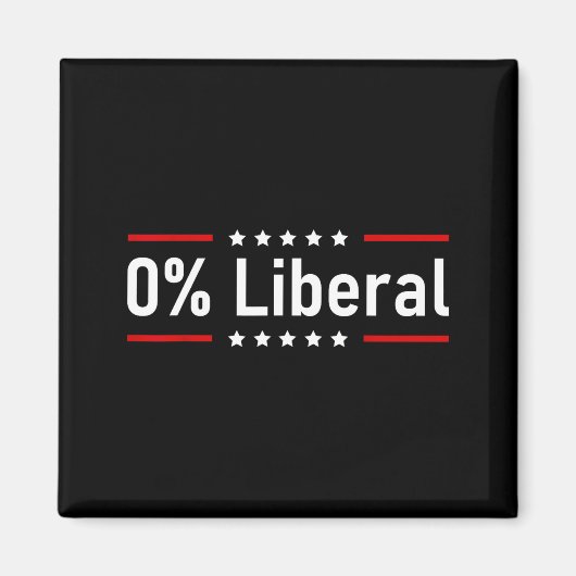 0% リベラル - ゼロパーセント表明 マグネット (正面)