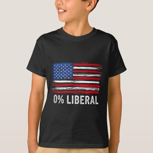 0% リベラル ゼロパーセント 反リベラル 共和党員Ta Tシャツ (正面)