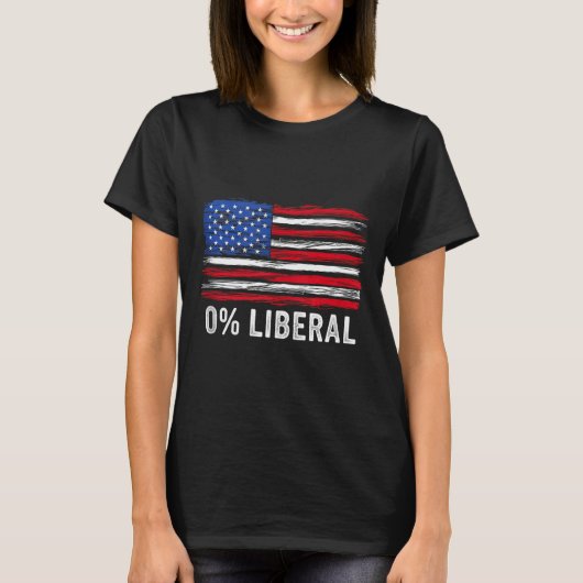 0% リベラル ゼロパーセント 反リベラル 共和党員Ta Tシャツ (正面)
