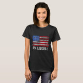 0% リベラル ゼロパーセント 反リベラル 共和党員Ta Tシャツ (正面フル)