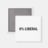0%リベラル 0パーセントリベラル おもしろ保守的な嘘 マグネット (正面/裏面)