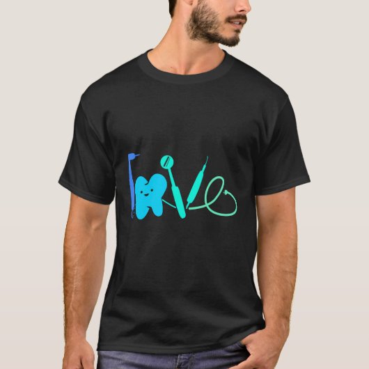0 私は私の歯医者を愛しています Tシャツ (正面)