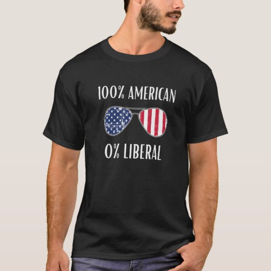 0 自由主義のゼロ%アメリカアンチ自由主義のRepub Tシャツ (正面)