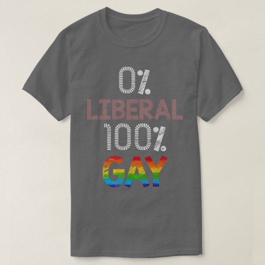 0 自由主義の 100ゲイ Tシャツ (デザイン正面)