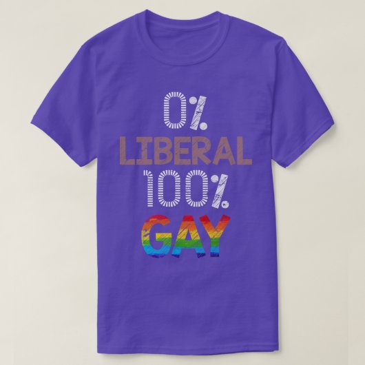 0 自由主義の 100ゲイ Tシャツ (デザイン正面)
