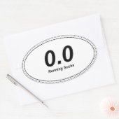 0.0オーバルバンパーステッカー走の吸! 楕円形シール (封筒)