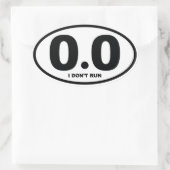 0.0マイルあり走ない 楕円形シール (バッグ)