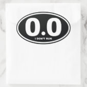 0.0マイルあり走ない 楕円形シール (バッグ)